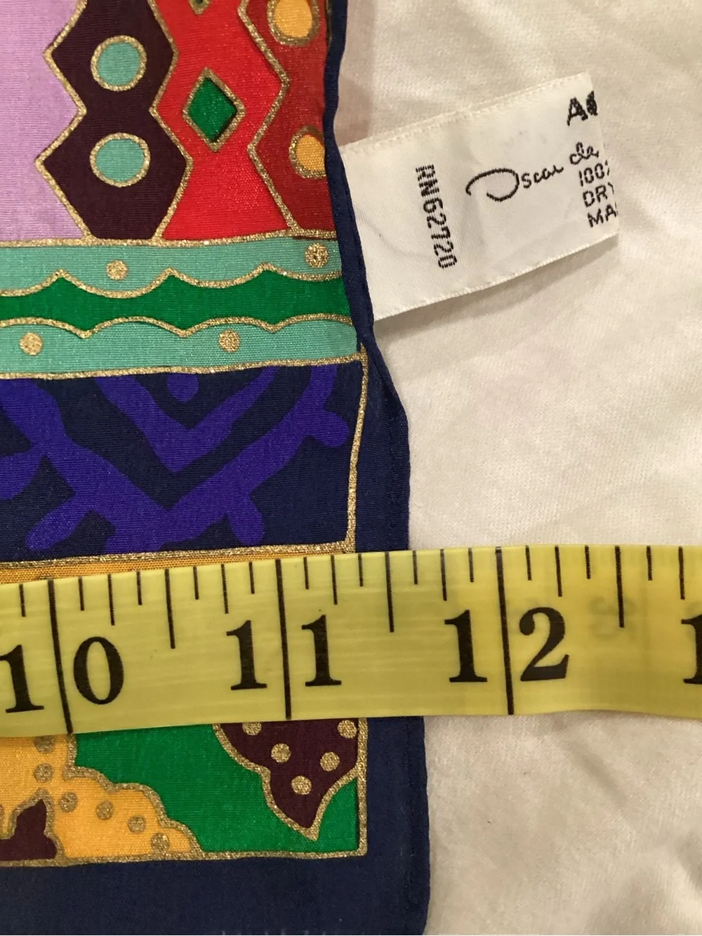 VTG Oscar de la Renta Silk Scarf in MIXED Vibrant colors